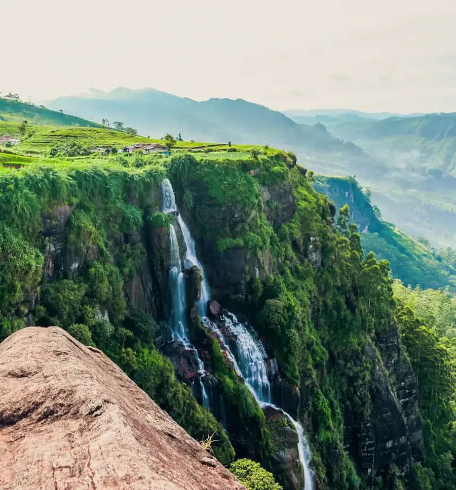 Waterfall in the Sri Lankan hill country